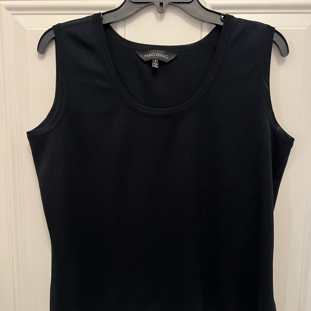 Ming Wang Classic Black Tank Top